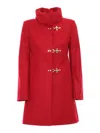 Fay Romantic Lined Coat In Red