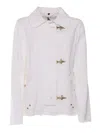 Fay Cotton Casual Jacket With Unique Fastening System In Multi
