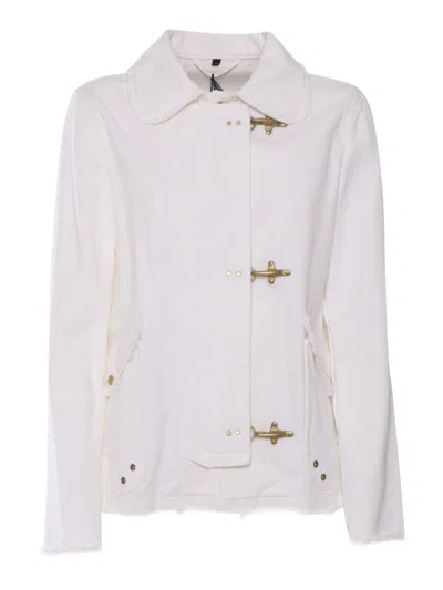 FAY FRAYED HEM LIGHTWEIGHT JACKET