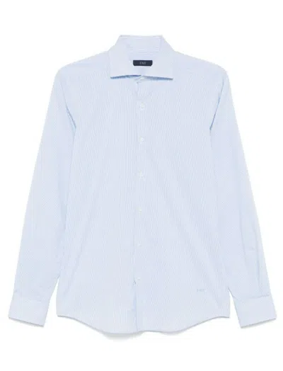 Fay French Collar Shirt In Blue