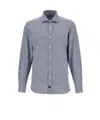 Fay French Collar Shirt In Gray