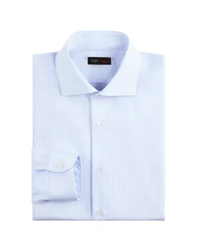 Fay French Collar Travel Shirt In Electric Blue