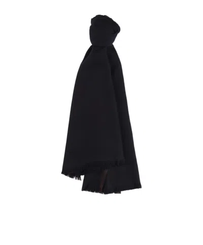 Fay Fringed Scarf In Black