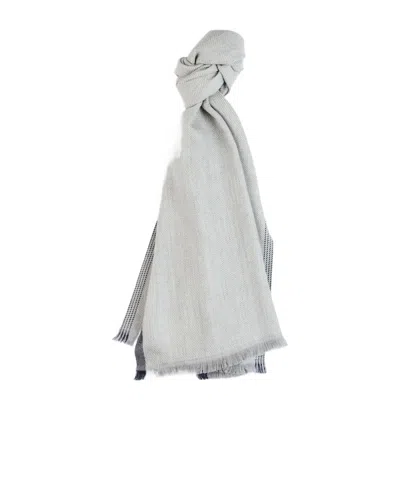 Fay Fringed Scarf In Gray
