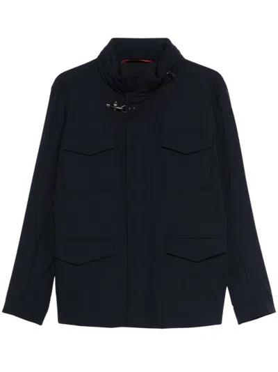 FAY FAY FUNCTIONAL NAVY BLUE HOODED JACKET