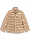 Fay Puffer Coat With High Neck And Shine In Neutral