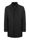 Fay Morning Waterproof Coat With High Collar In Blue