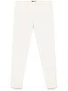 Fay Cropped Trousers With Belt Loops And Pockets In White