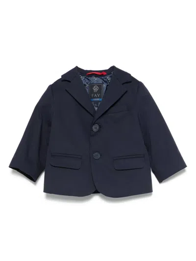 Fay Babies' Gabardine-weave Blazer In Blue