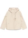 Fay Ganci-buckle Jacket In Neutrals