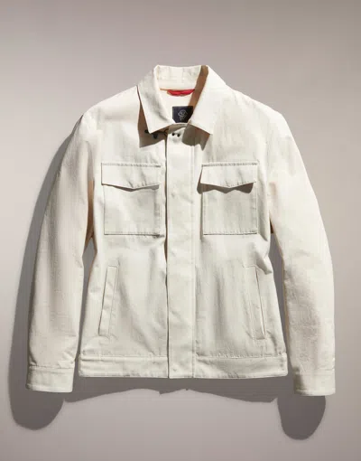 Fay Gancini-buckle Cotton Truck Jacket In White