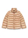 Fay Padded Quilted Stand-up Collar Jackets In Camel