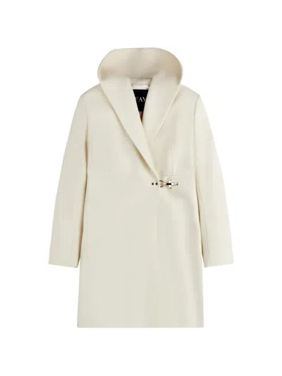 Fay Gancio Hooded Coat In Neutrals