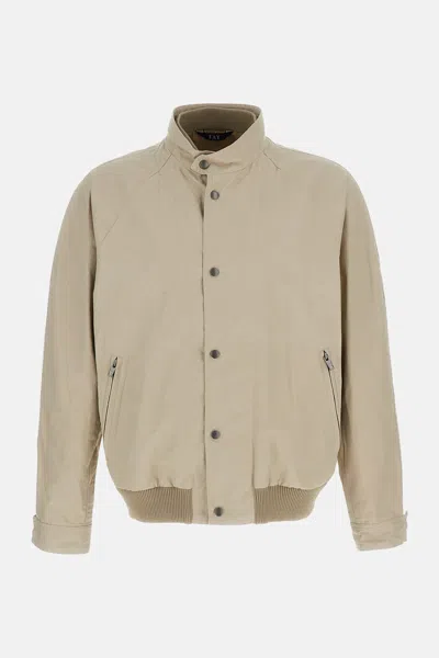 Fay Gentleman Racing Bomber Db Front In Brown