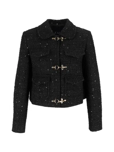 Fay 3 Ganci Sequin-embellished Jacket In Black