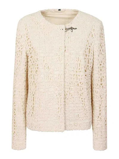 Fay Giacca Crochet In Cream