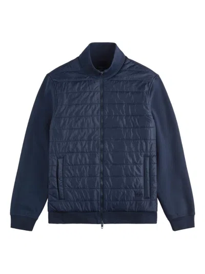 FAY Dark blue padded jacket with zip FAY