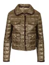 Fay Lightweight Black Polyamide Jacket In Green