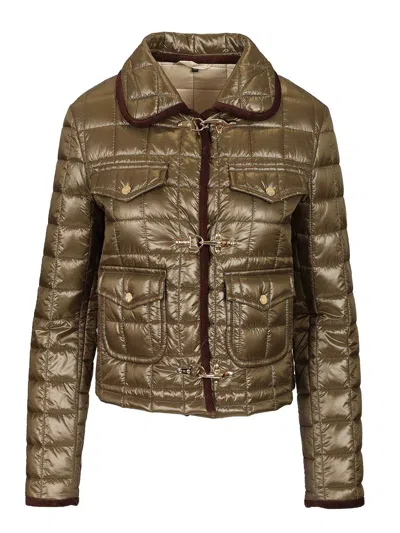 Fay Giacca Trap. 3 Ganci+ Automatici Coats Green