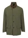 Fay Giacca/giubbino Imbottita Popeline Ny Wr Effetto Mosso Jackets Green In Green
