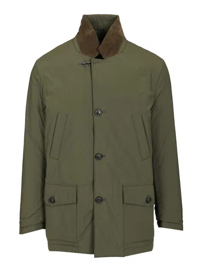 Fay Giacca/giubbino Imbottita Popeline Ny Wr Effetto Mosso Jackets Green