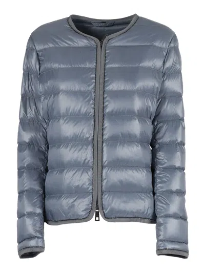 Fay Giroc.bord.gros+caten. Light Down Jacket In Blue
