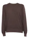 Fay Rounded Sweater In Brown