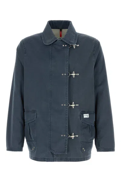 Fay Denim Blue Twill 4 Gancini Jacket