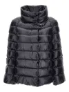 Fay Glossy Quilted Down Coat With Structured Collar In Black