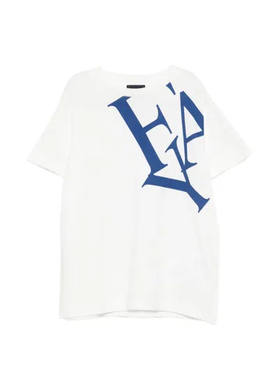 Fay Kids' Graphic-print T-shirt In White