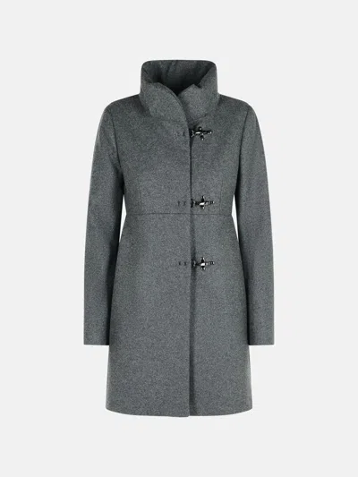 Fay Graphite Wool Blend Coat In Gray