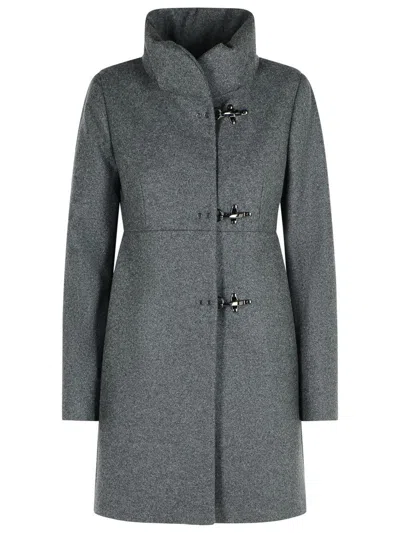Fay Graphite Wool Blend Coat Women In Gray