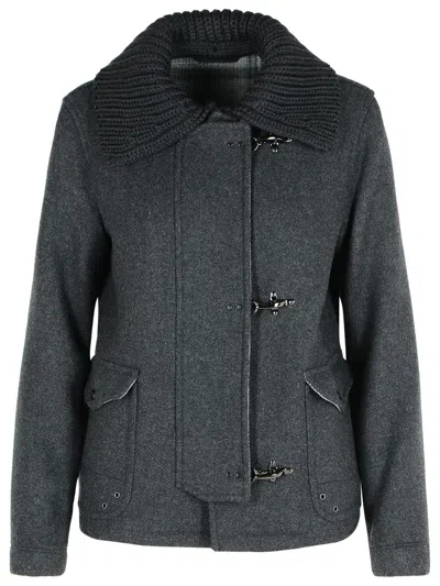 FAY FAY GRAPHITE WOOL JACKET WOMEN