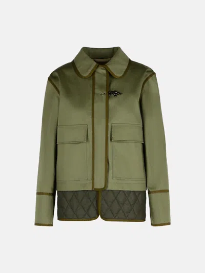 Fay Green Cotton Blend Jacket