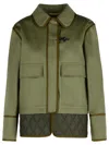 Fay Green Cotton Blend Jacket In Green