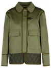 Fay Green Cotton Blend Jacket In Green