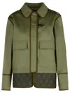 Fay Green Cotton Blend Jacket In Green
