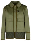 Fay Green Cotton Blend Jacket In Green