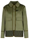 Fay Green Cotton Blend Jacket In Green