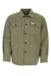 Fay Cotton Blend Shirt With Chest Pockets In Khaki