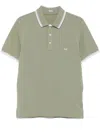 Fay Polo Collar With Short Side Slits In Green