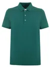 Fay Green Polo Piquet Stretch Bicolor In Green