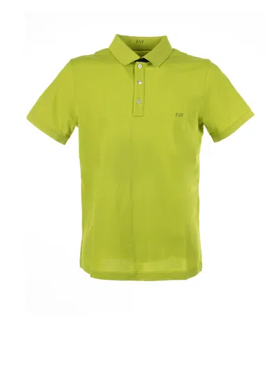 Fay Green Short-sleeved Polo Shirt