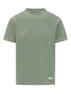Fay Green Solid Crew Neck T-shirt In Green