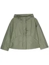 Fay Water-repellent Poplin Parka In Verde