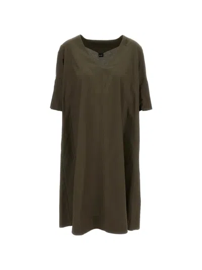 Fay Flowing Green Dress With Silhouette In Multi