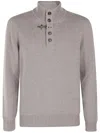 Fay Half Zip Pullover In Grey