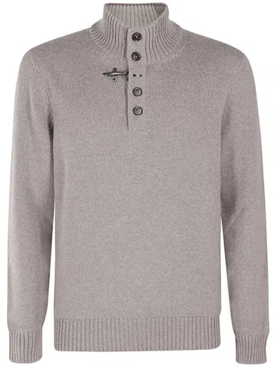 FAY GREY HIGH NECK SWEATER