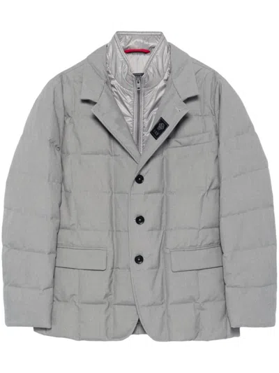 FAY GREY LAYERED PUFFER JACKET