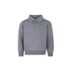 Fay Grey Sweater For Boy With Logo In Grey